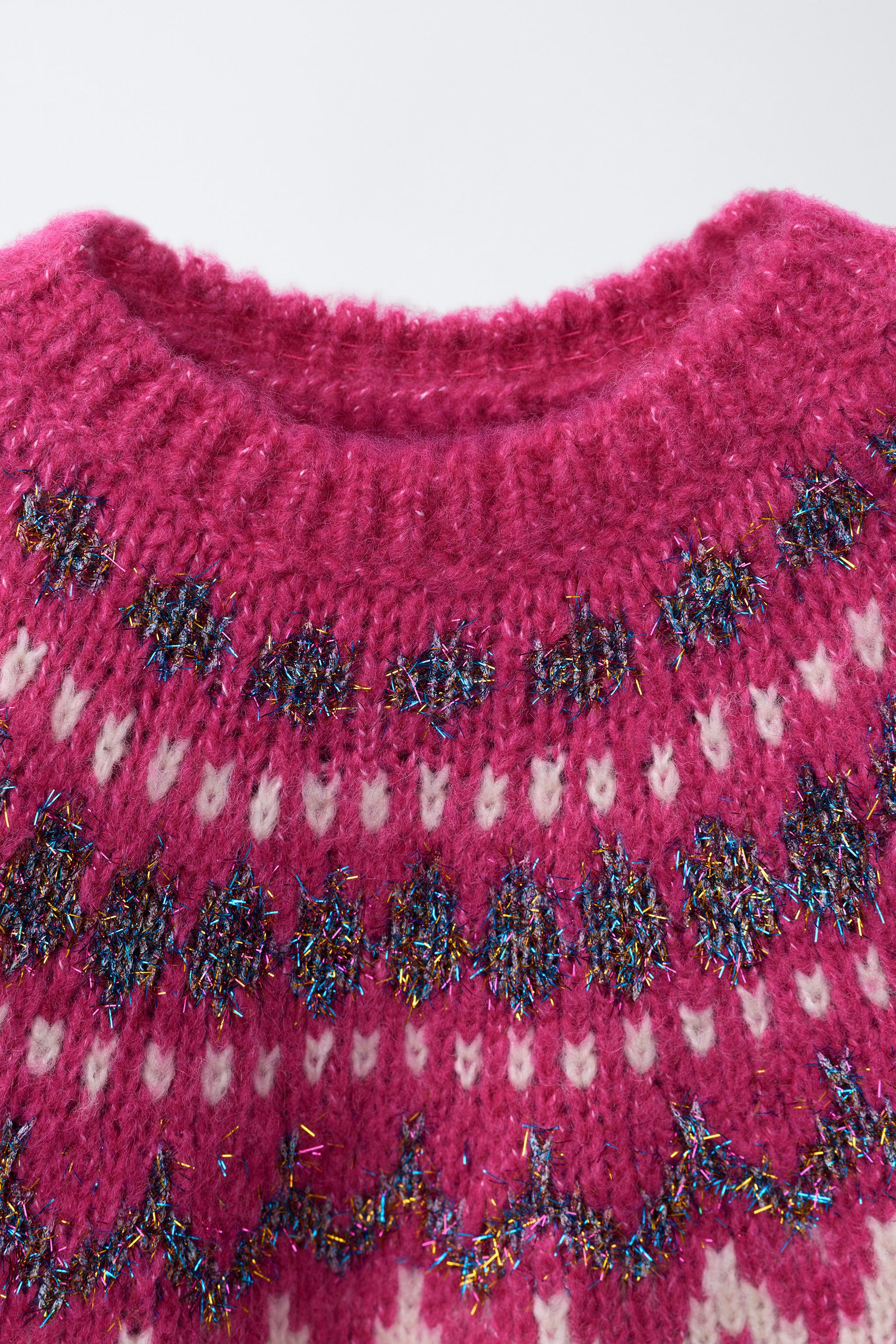 SHINY JACQUARD KNIT JUMPER